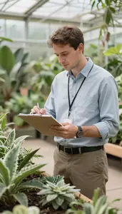 Botanical Garden Curator Designing A Landscape For In An Urban Planning Office