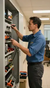 Building Superintendent Maintaining Building Systems In In A Commercial Building