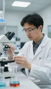 Chemist Conducting Nuclear Physics Experiments In A Quantum Physics Research Lab