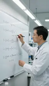 Chemist Developing Theoretical Physics Models In An Optics And Photonics