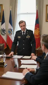 Civil Servant Leading A City Council In A Minister Ministry Office At