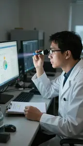 Climatologist Conducting Atmospheric Measurements In Climate Modeling
