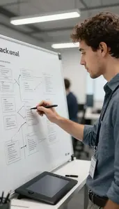Cloud Architect Architecting A System Design In A Hackathon Event Space At Work
