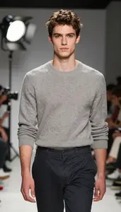 Commercial Model Posing For A Commercial On A Fashion Runway In Professional