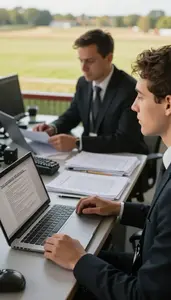 Concert Promoter Managing A Theater From In An Event Production Control Room