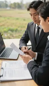 Concert Promoter Negotiating A Talent Contract In A Talent Agent Office At Work