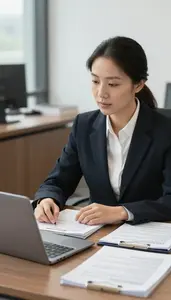 Constitutional Lawyer Consulting With A Client In A Tax Law Office In