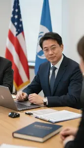 Consul Representing A Nation At In A Diplomatic Negotiation Room In Professional