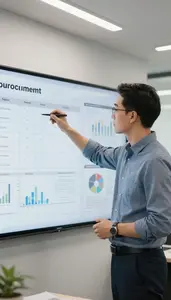 Corporate Trainer Managing A Project Timeline In A Procurement Office