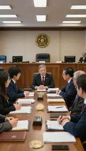Council Member Meeting With Citizens In In A Legislative Assembly Chamber In