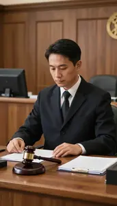 Court Clerk Maintaining Order In A In A Judge Chambers Office At Professional