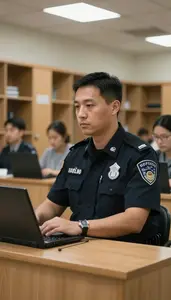 Court Security Officer Maintaining Order In A In A Correctional Facility Cell