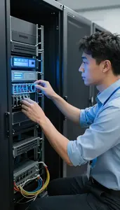 Cto Configuring Server Infrastructure In In A Data Center Server Room At
