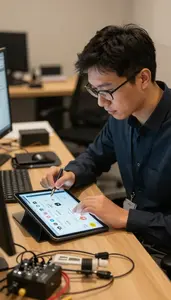 Cto Designing User Interfaces On In A Social Media Management Office At Work