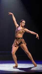 Dancer Performing Improv On A On A Broadway Theater Stage At Workplace