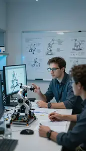 Data Analyst Facilitating A Sprint Planning In A Robotics Research Laboratory