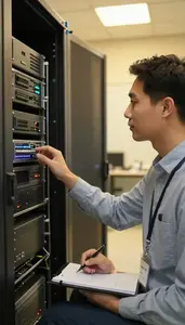 Database Administrator Configuring Server Infrastructure In A Quantum Computing