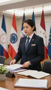 Diplomat Representing A Nation At In A Diplomatic Reception Hall In Professional