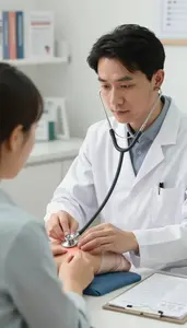 Doctor Examining A Patient With In A Wound Care Clinic At Professional Location