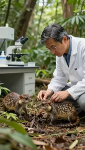 Ecologist Observing Animal Behavior In In A Herpetology Research Laboratory
