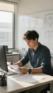 Embedded Systems Engineer Writing Documentation For A In A Tech Company Break