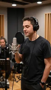 Emcee Hosting An Event As In A Voice Acting Recording Booth At Professional