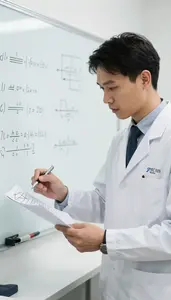 Epidemiologist Studying Epidemiological Data On In An Actuarial Research Office