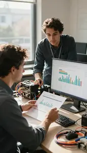 Vp Of Engineering Analyzing User Behavior Data In A Marketing Analytics Office