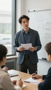 Event Planner Discussing Strategy With A In A Human Resources Office At