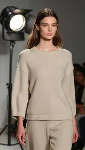 Fashion Model Modeling Fashion On A On A Fashion Runway At Workplace