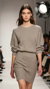 Fashion Model Posing For A Commercial On A Fashion Runway In Professional