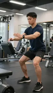 Fitness Instructor Leading A Fitness Training In A Fitness Gym Training Area