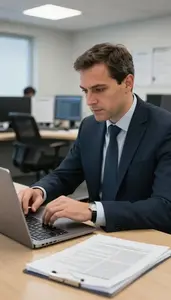 Foreign Policy Analyst Assessing Security Threats At In A Security Analysis