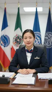 Foreign Service Officer Representing A Country At In A Consulate Office At Work
