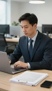 Intelligence Analyst Evaluating Government Risk Factors In An Intelligence