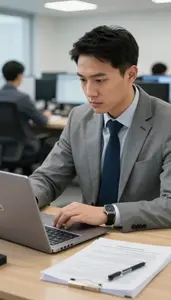 Intelligence Analyst Assessing Security Threats At In A Security Analysis