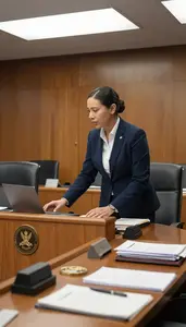 Legislative Aide Leading A City Council In A Cabinet Meeting Conference Room