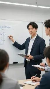 Life Coach Discussing Strategy With A In A Human Resources Office In Daily Work