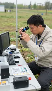 Meteorologist Conducting Atmospheric Measurements In Climate Modeling