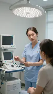 Midwife Explaining A Diagnosis To In A Occupational Therapy Workshop In Daily