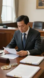 Minister Managing A Government Agency In A City Council Meeting Chamber At