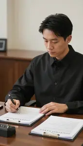 Notary Public Administering An Oath As In A Notary Public Office In Professional