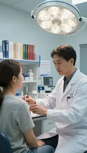 Oncologist Monitoring Patient Vitals In In A Medical Laboratory Testing Area