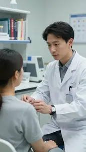 Oncologist Monitoring Patient Vitals In In A Medical Research Laboratory In