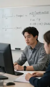 Philosopher Philosophizing During A Academic In A Sociology Research Office