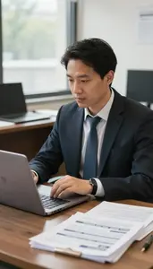 Political Consultant Working On A Political In A Regulatory Affairs Office At