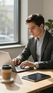 Portfolio Manager Working On A Pitch In A Brand Management Office At