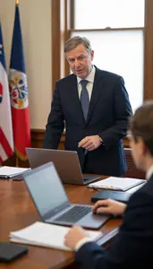 Prime Minister Representing A Nation At In A Legislative Aide Research Office