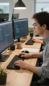 Product Manager Deploying Applications Using Command In A Co Working Space At