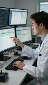 Public Health Scientist Calculating Financial Risk Models In An Actuarial